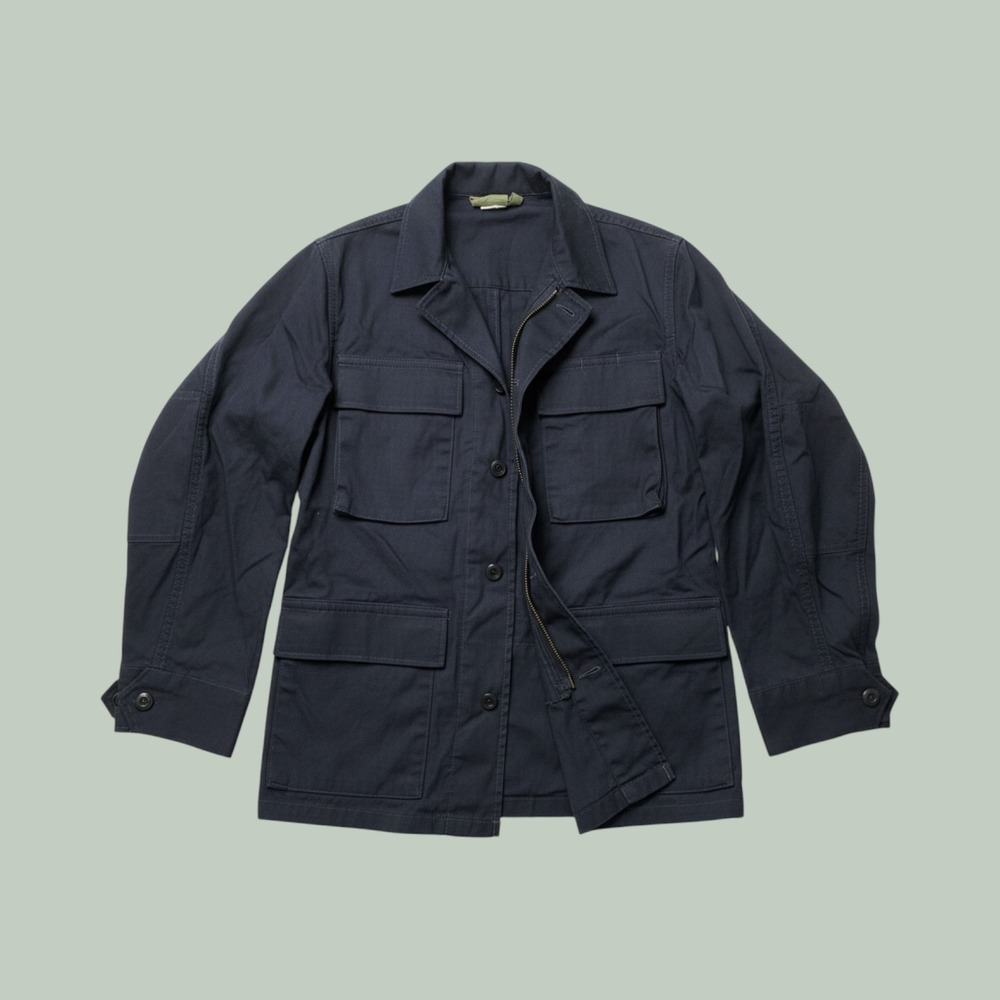 Propper Combat Coat Mens XS Regular BDU Field Jacket Navy Blue Ripstop Cotton